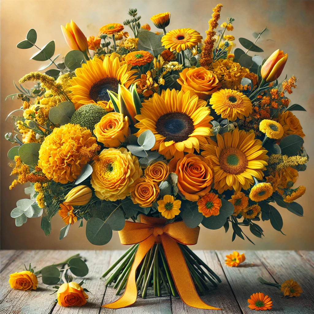 季節のブーケ（ビタミンカラー）